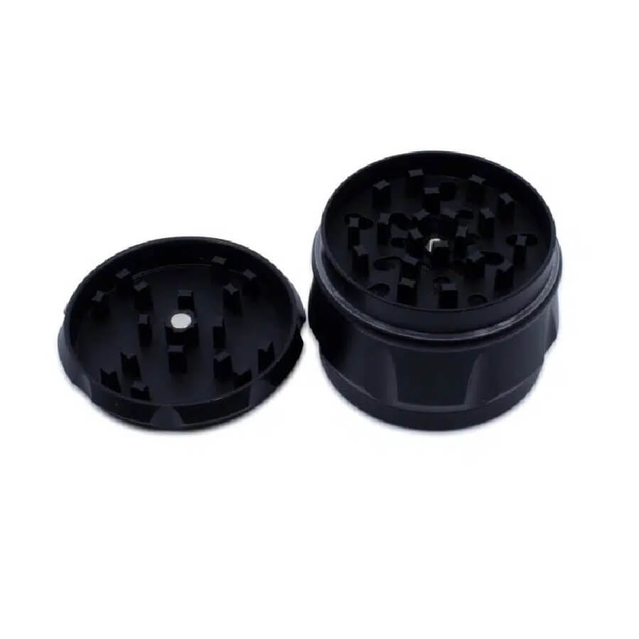 Easy-turn cannabis grinder designed for accessibility with magnetic lid helps reduced wrist strain during grinding.