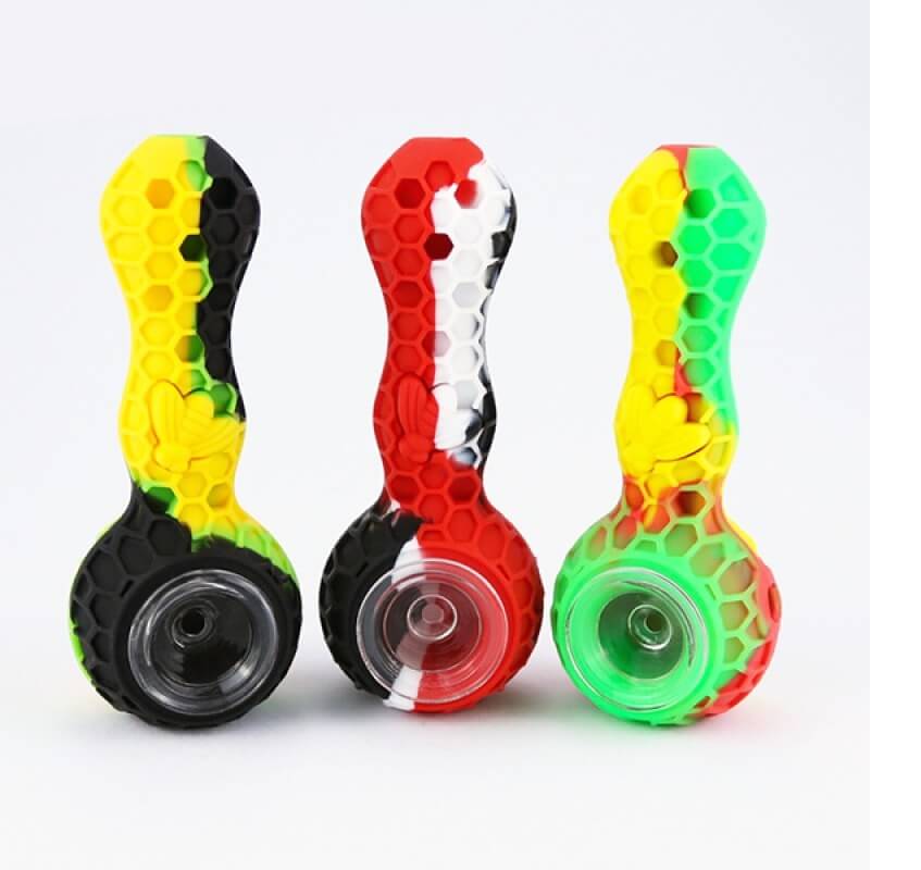 Durable silicone cannabis pipe designed to resist drops and provide long-lasting smoking performance.