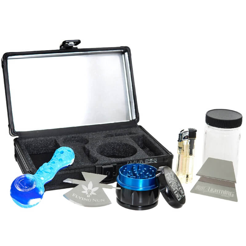 Tree Lock Box accessibility-friendly cannabis storage system designed to simplify cannabis preparation and storage for people with reduced hand dexterity.